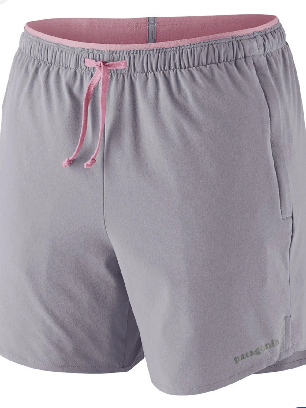 Patagonia nine trail short women size XS light Gray Athletic Shorts with Pink